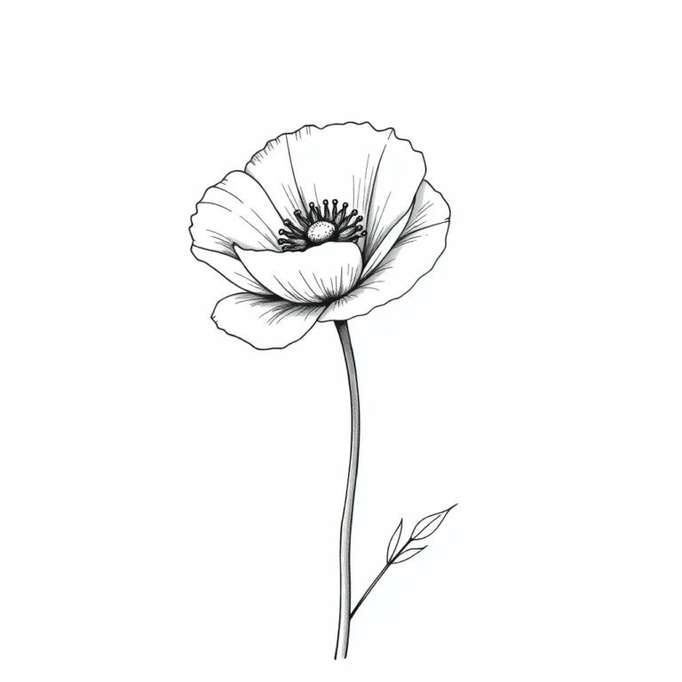 Flower drawing ai prompt