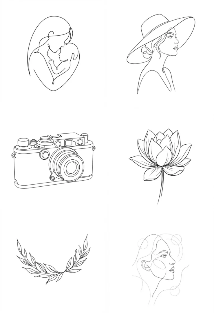 Minimalist Line Art Drawing Prompts | portraymedia