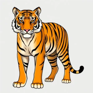 tiger clip art prompt