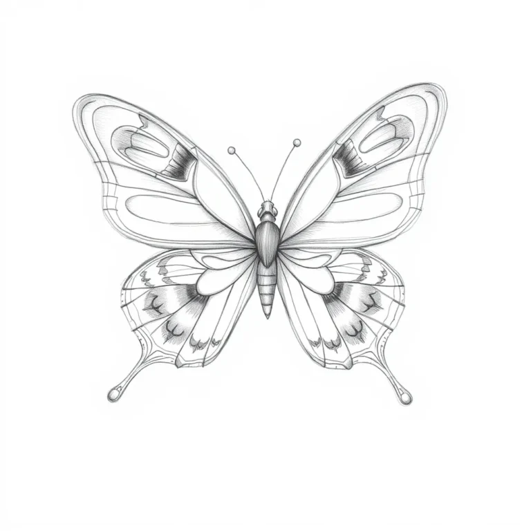 butterfly drawing ai generated