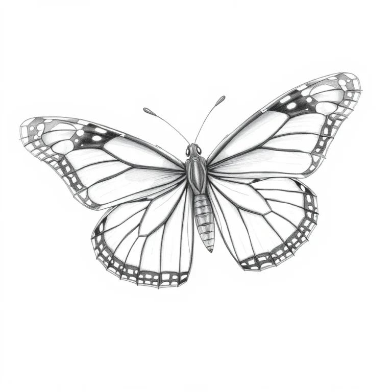 butterfly drawing ai generated