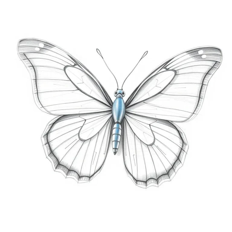 butterfly drawing ai generated