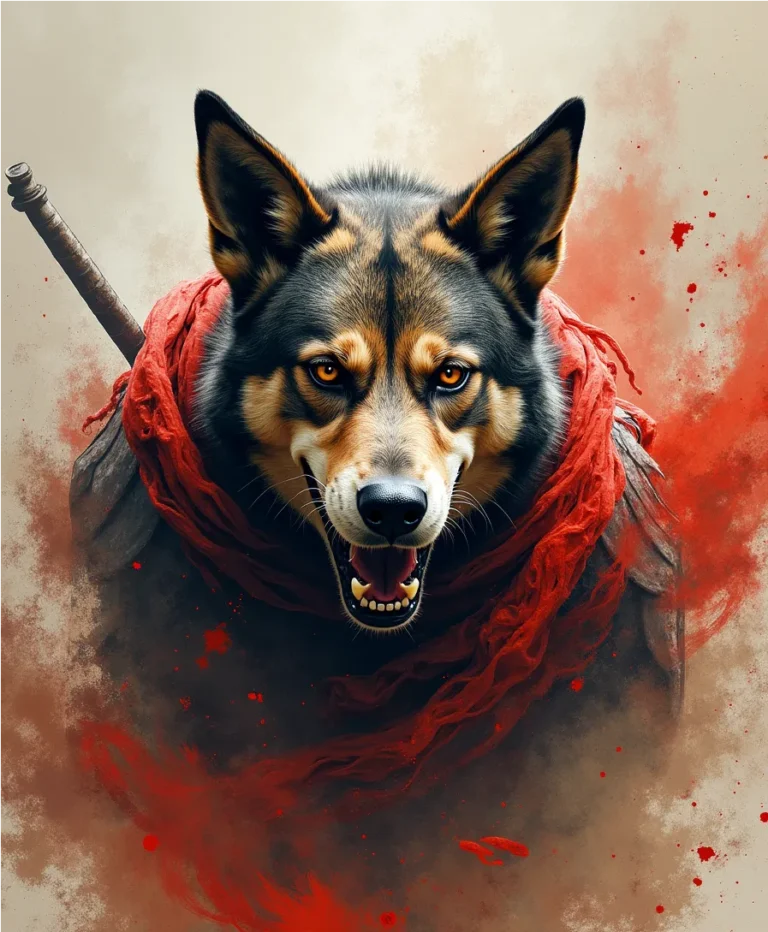 warriors portraits dog