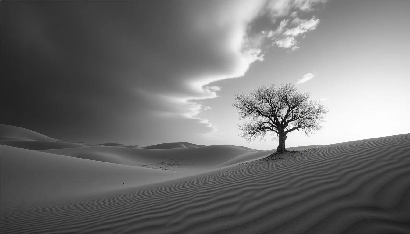 black and white wallpaper ai prompts