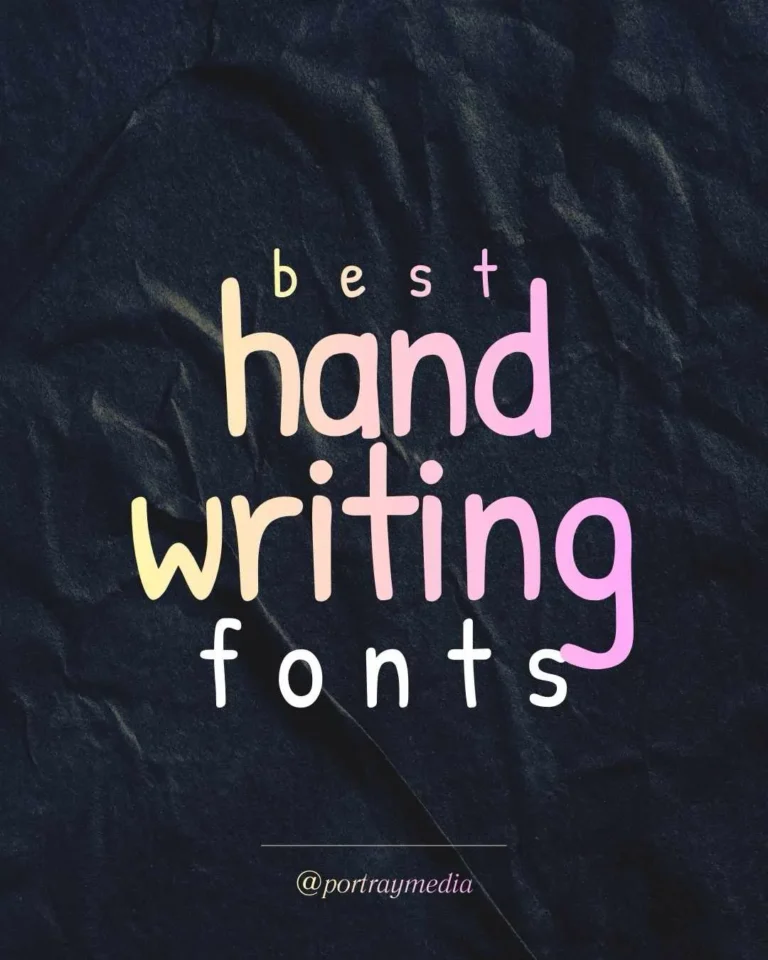 Fonts That Look Like Handwriting | portraymedia