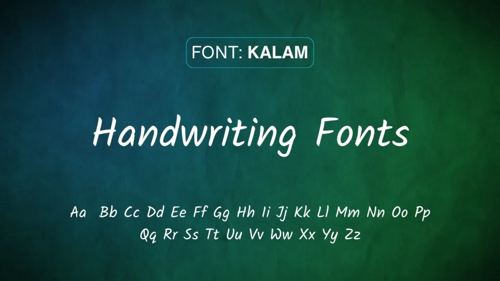 Handwritten-style fonts | portraymedia