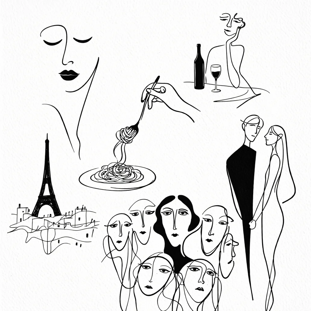 Black Ink Line Drawing | portraymedia