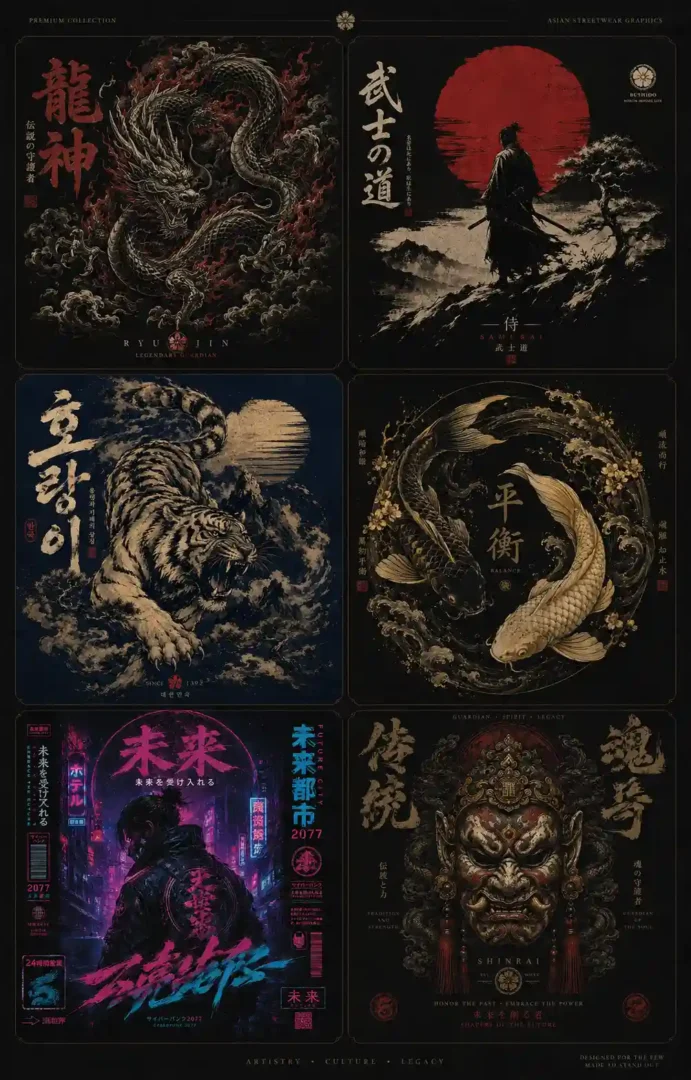 Asian Art T-Shirt Designs | portraymedia