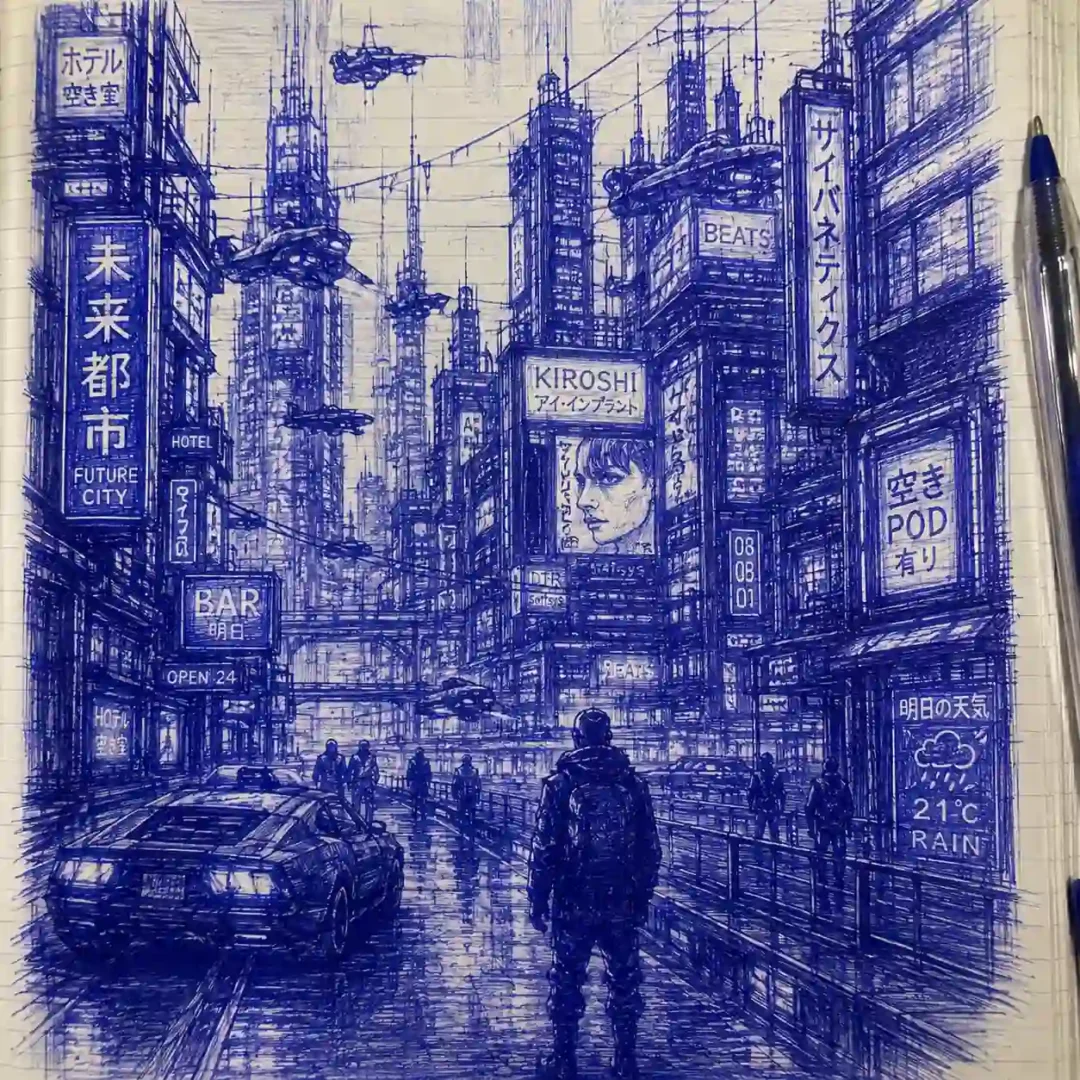 Blue Pen Art | portraymedia