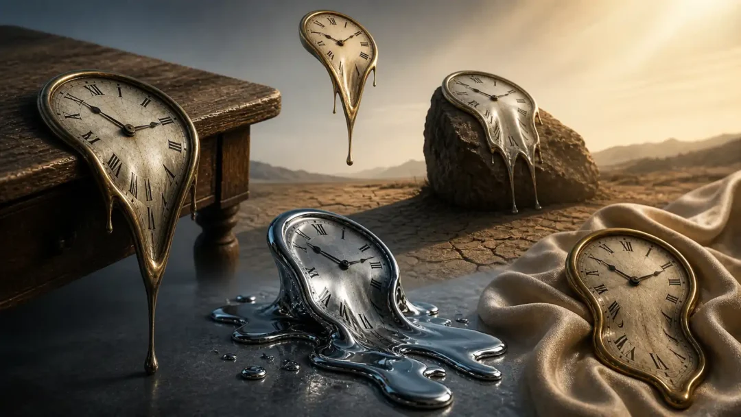 Melting Clock Painting | portraymedia