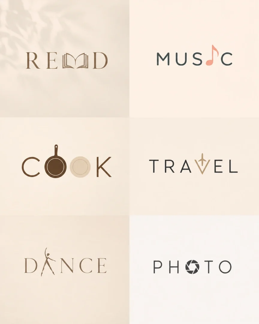 Minimal Typographic Logo | portraymedia