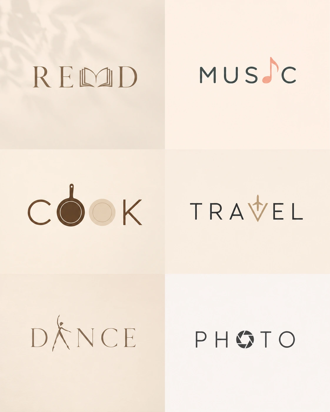 Minimal Typographic Logo | portraymedia