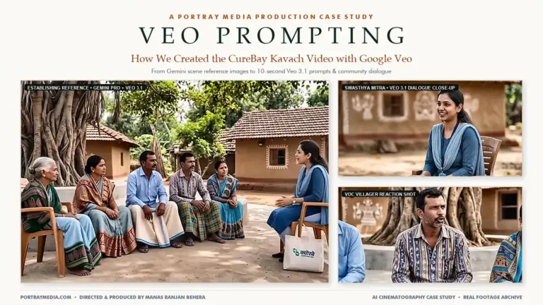 Video poster for the CureBay Kavach film made with Google Veo